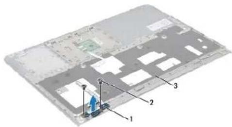 DELL Inspiron M301Z - Melepaskan Papan Tombol Daya - 1