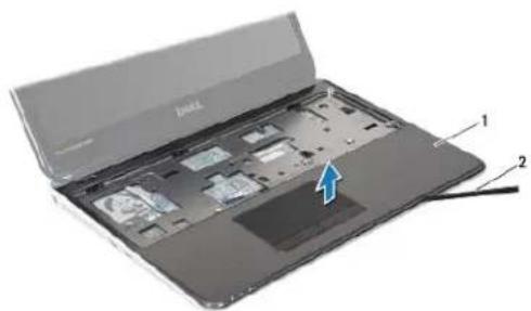 DELL Inspiron M301Z - Melepaskan Palm Rest - 4
