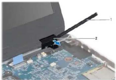 DELL Inspiron M301Z - Melepaskan Penutup Engsel - 1