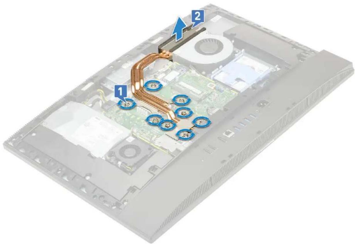 DELL OptiPlex 7770 All-In-One - Melepaskan unit pendingin - dGPU - 1