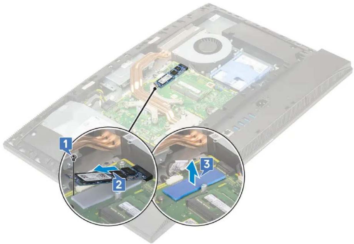 DELL OptiPlex 7770 All-In-One - Melepaskan unit hard disk - 6