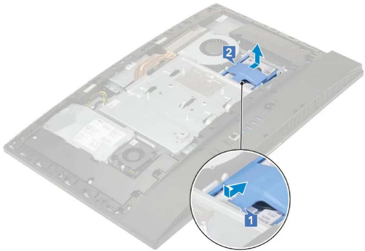DELL OptiPlex 7770 All-In-One - Melepaskan unit hard disk - 1