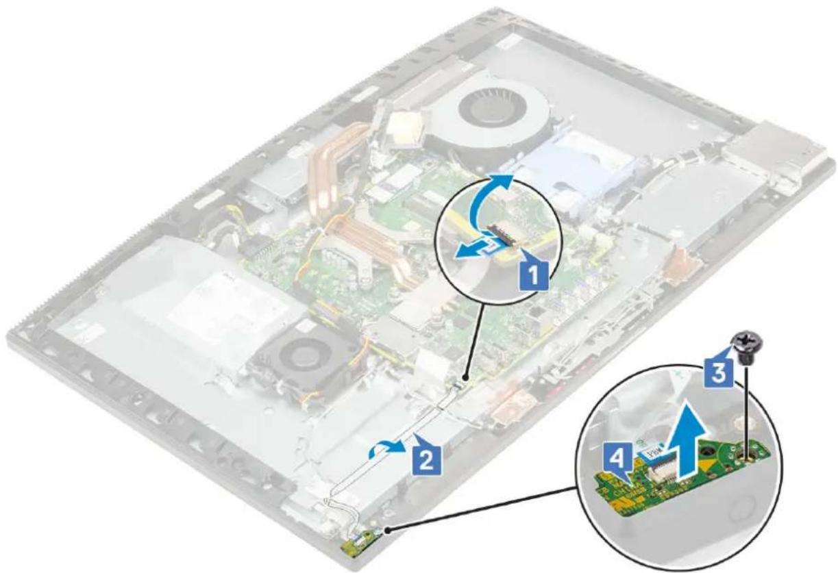 DELL OptiPlex 7770 All-In-One - Melepaskan board tombol daya - 1