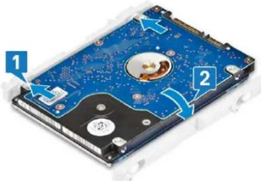 DELL OptiPlex 7770 All-In-One - Melepaskan unit hard disk - 3