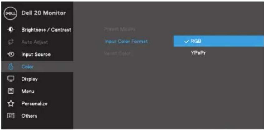 DELL D2020H - Mengakses menu OSD - 11