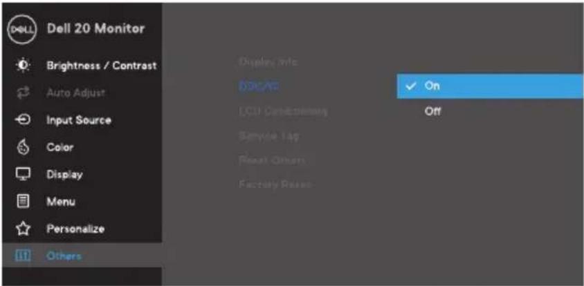 DELL D2020H - Mengakses menu OSD - 20