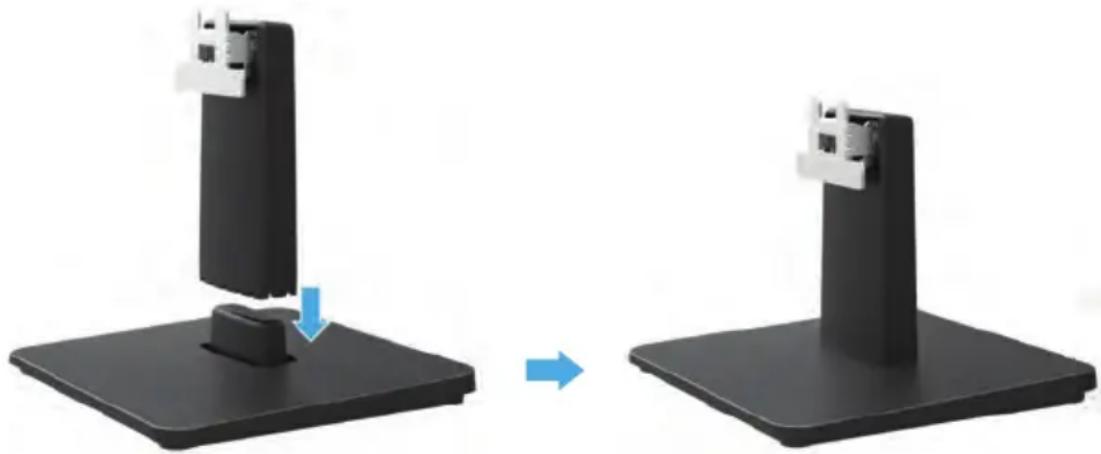 DELL D2020H - Menyambungkan penyangga - 3