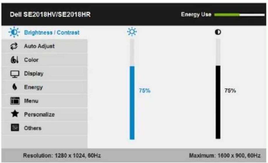 DELL SE2218HV - Mengakses Sistem Menu - 9