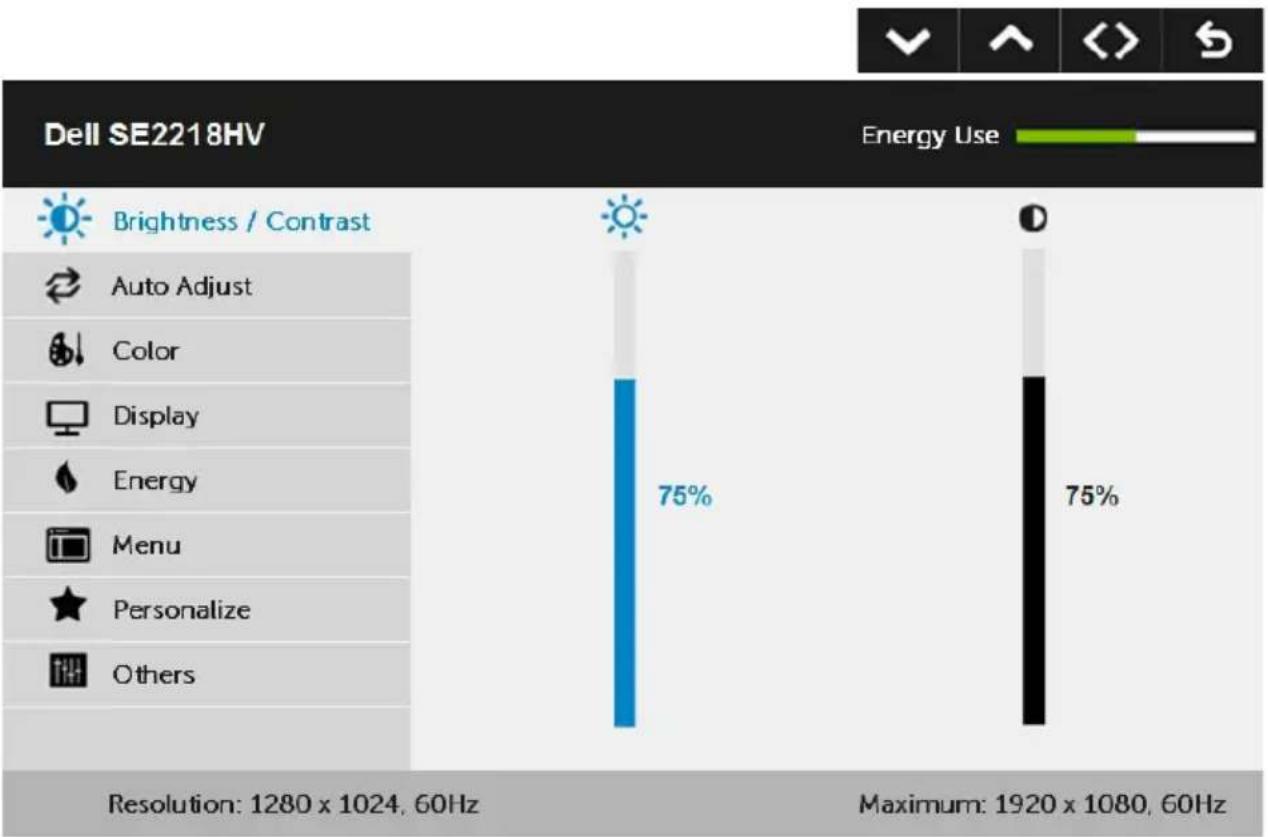DELL SE2018HR - Mengakses Sistem Menu - 5