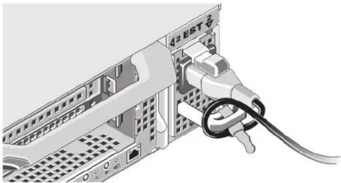DELL PowerVault NX3610 - Mengamankan Kabel Daya - 1