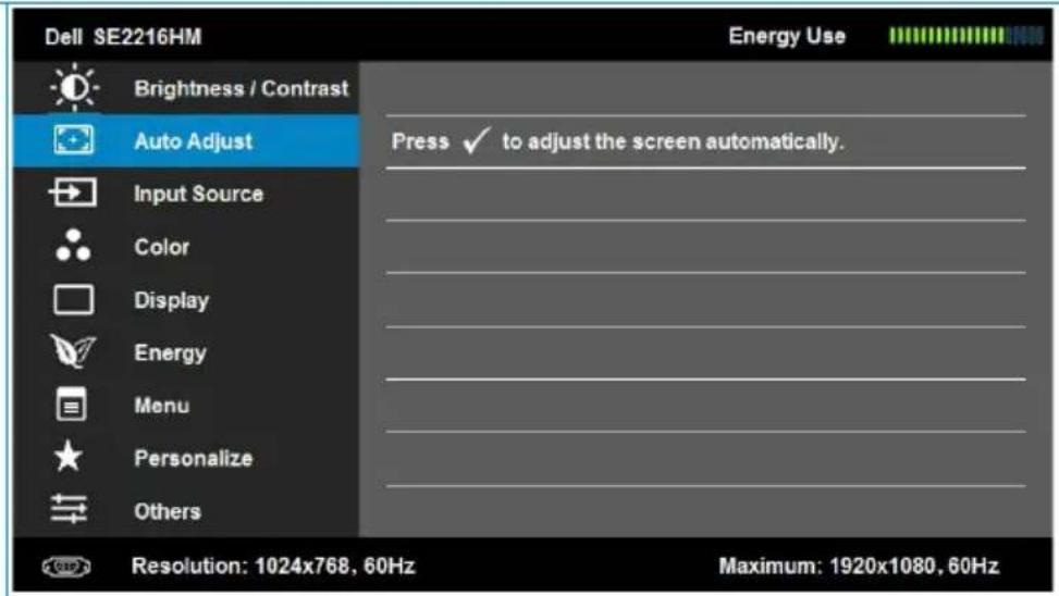 DELL SE2216HM - Mengakses Sistem Menu - 16