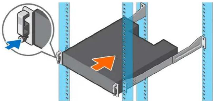 DELL SC420F - Memasang Enclosure Penyimpanan Tambahan dalam Rak - 2