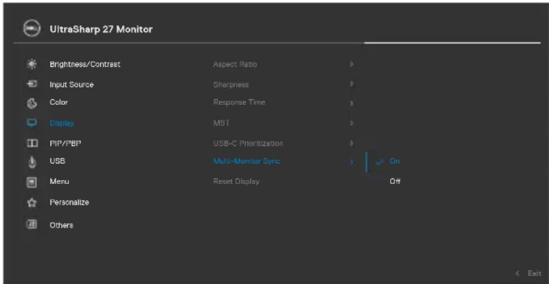 DELL UltraSharp U2722DX - Ikon Menu dan Submenu Deskripsi - 1