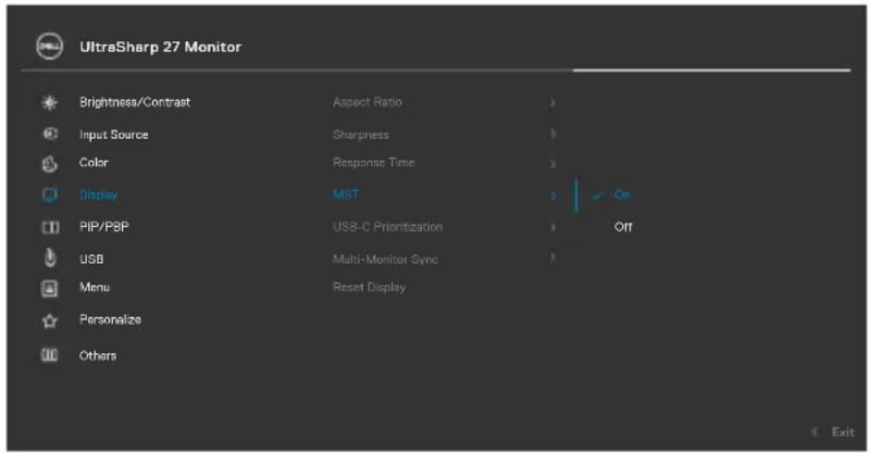 DELL UltraSharp U2722DX - CATATAN: MMS tidak didukung pada interface HDMI. - 2