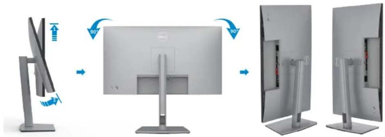 DELL UltraSharp U2722DX - Memutar Posisi Layar - 1