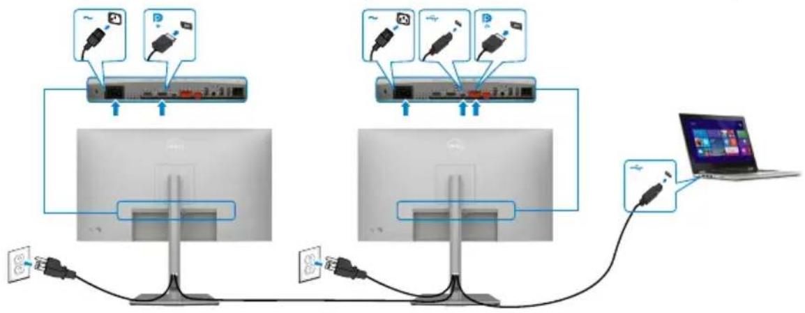 DELL UltraSharp U2722DX - Menyambungkan kabel HDMI (Opsional) - 5
