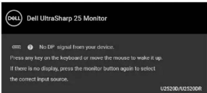 DELL UltraSharp U2520DR - CATATAN: Pesan ini bisa agak berbeda sesuai dengan sinyal masukan terhubung. - 1