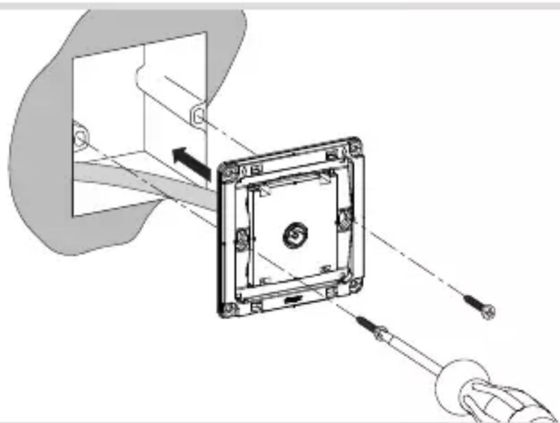 HAGER WGCXT1TVKB - Installing the device into the wall box - 1