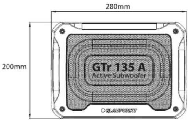 280mm 200mm GTr 135 A Active Subwoofer ○ FLAWPOKKT