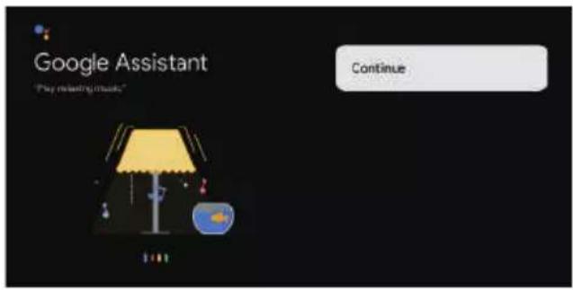Google Assistant "Play relaxing music" Continue: