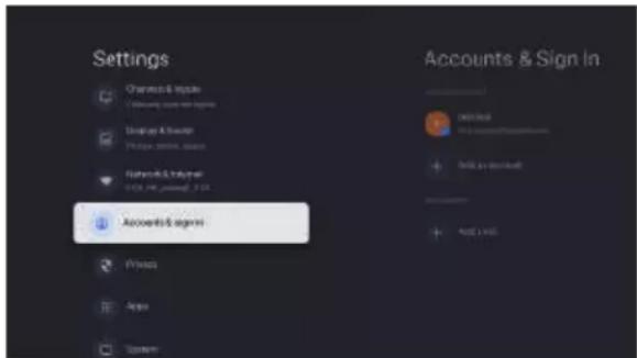 Settings Channels & Apps Database name or category Userset A Search https://www.xjmm/ Networks & Internet http://www.njmm/ Accounts & Sign Private Apple Custom Accounts & Sign In Download Add to account Add to account Add to Account