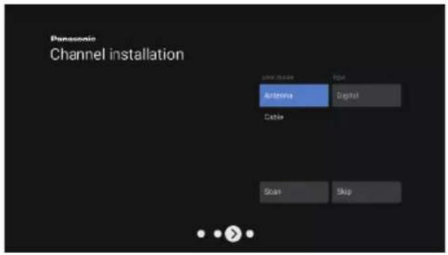 Panasonic Channel installation Antenna Digital Cable Scan Skip