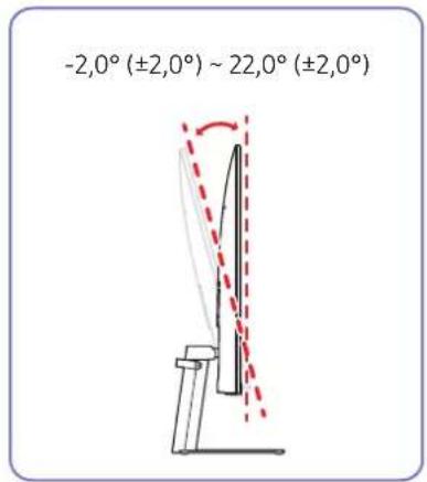 -2,0° (±2,0°) ~ 22,0° (±2,0°)