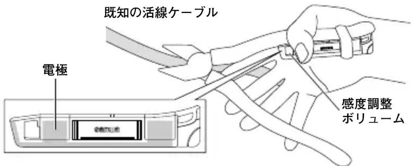 既知の活線ケーブル 電極 感度調整 ボリューム