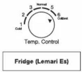 Normal 2 3 5 6 Cold Coldest Temp. Control Fridge (Lemari Es)