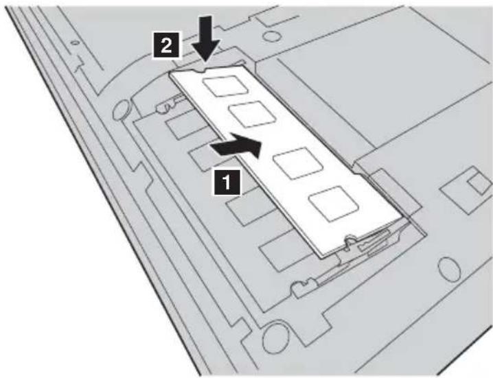 Diagram of an electronic component with labeled parts 1 and 2, showing internal structure and directional arrows.