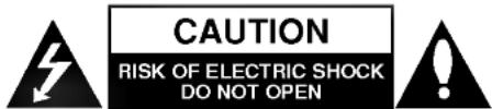 CAUTION RISK OF ELECTRIC SHOCK DO NOT OPEN