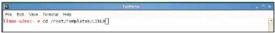 File Edit View Terminal Help linux-u2eo:~ # cd /root/Templates/LIND