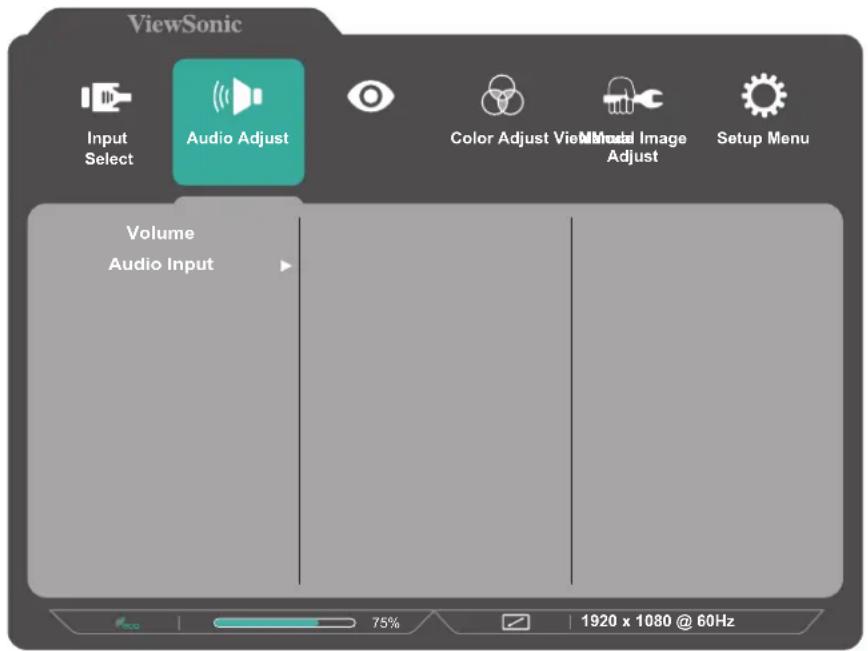 VIEWSONIC VA2456-MIKU - Audio Adjust - 1