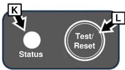 K Status Test/ Reset L
