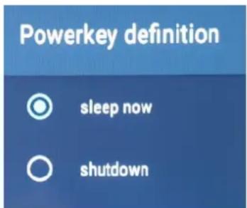 Powerkey definition sleep now shutdown