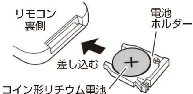Yamazen YLX-AJD30 - コイン形リチウム電池の入れかた - 2