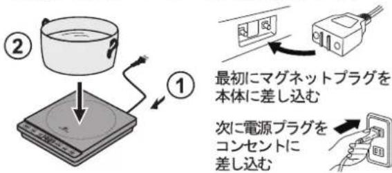Yamazen YEU-S140 - 使用方法／加熱・急速加熱・保温のとき - 1