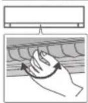 PANASONIC CS-RU12AKD - To adjust horizontal airflow direction - 1