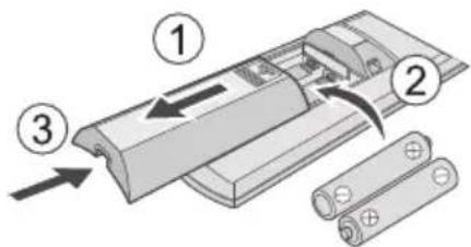 Diagram showing three labeled components of a battery pack assembly, with arrows indicating direction and polarity.