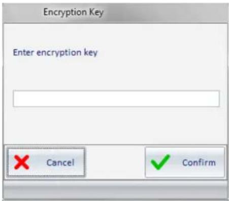 Encryption Key Enter encryption key Cancel Confirm