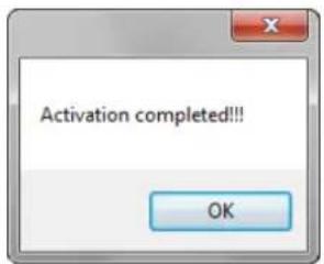 Activation completed!!! OK