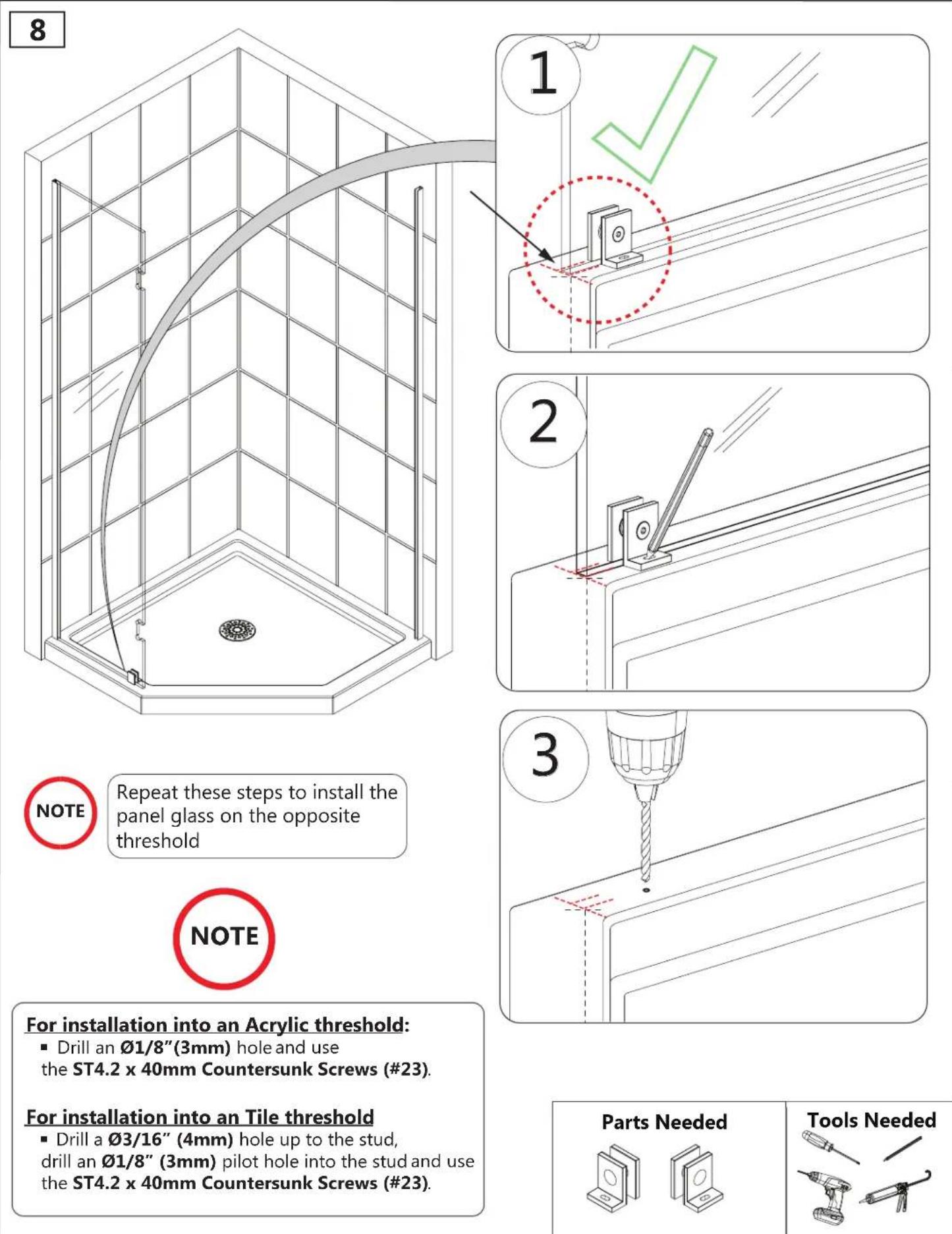 DreamLine Prism Plus DL-6061-04 - Installation Steps - 15