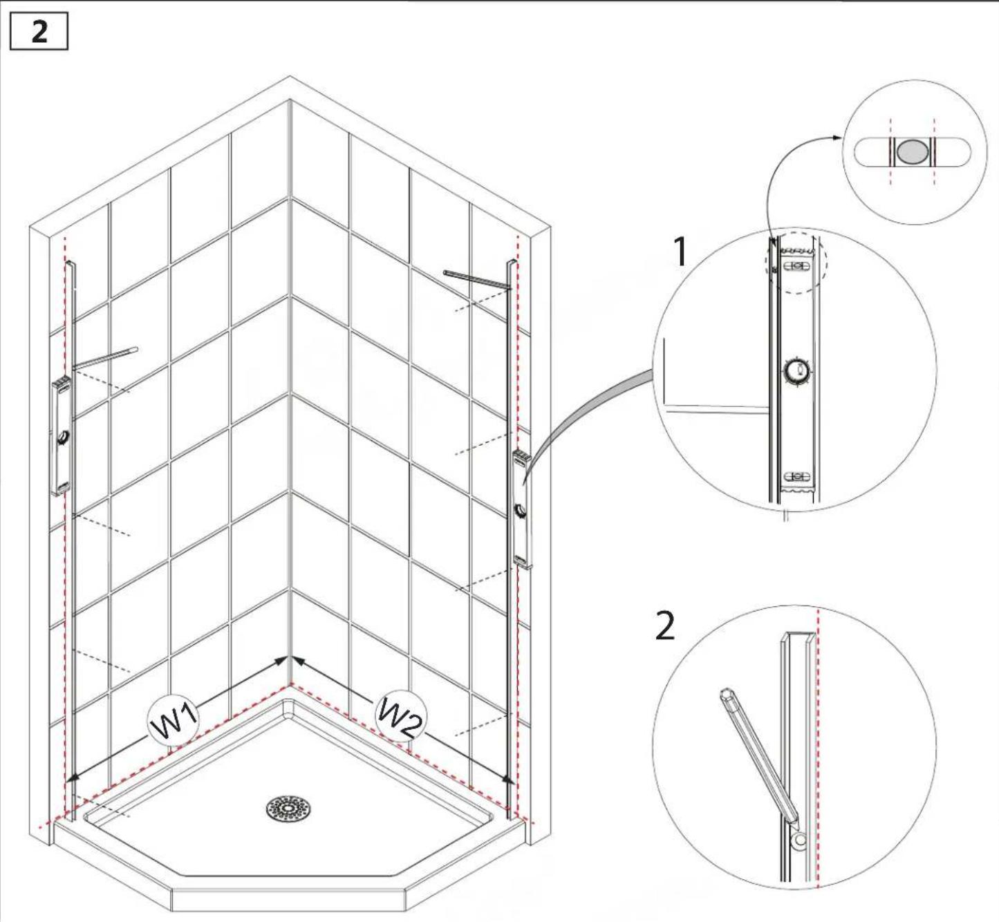 DreamLine Prism Plus DL-6061-04 - Installation Steps - 1