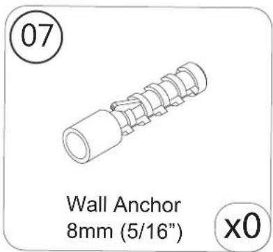 07 Wall Anchor 8mm (5/16") x0