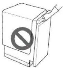 Diagram showing a no-smoking symbol inside a device with a hand extending to the right side.