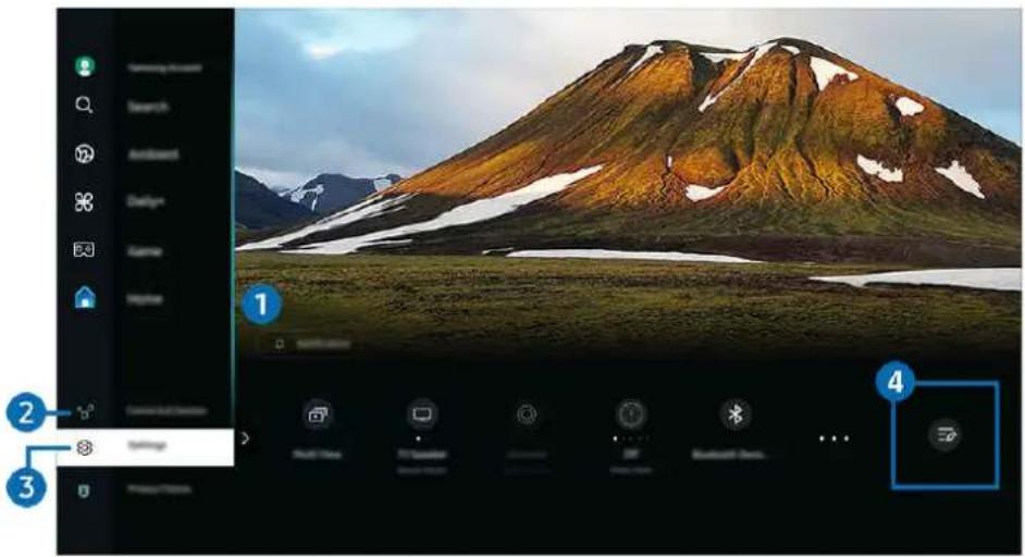 SAMSUNG UA43FE60EFK - > tombol arah kiri Menu - 1