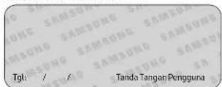 SAMSUNG UA75U8500FK - KARTU GARANSI - 1