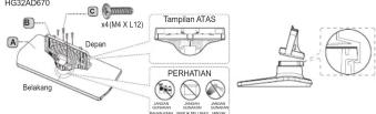 SAMSUNG HG32AD670AK - Memasang Dudukan TV LED - 2