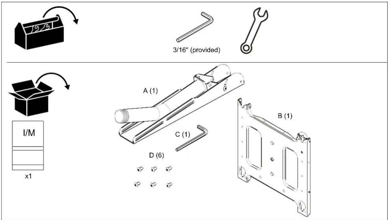 Chief PCM2540 - TOOLS REQUIRED FOR INSTALLATION AND PARTS - 1