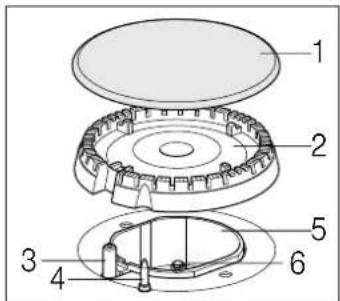 Technical diagram of a mechanical assembly with numbered components for identification